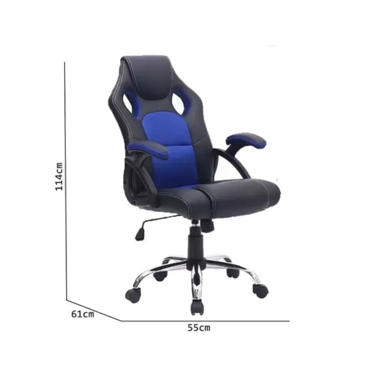 Cadeira Gamer Azul Best-G500 em Couro Sintético PU