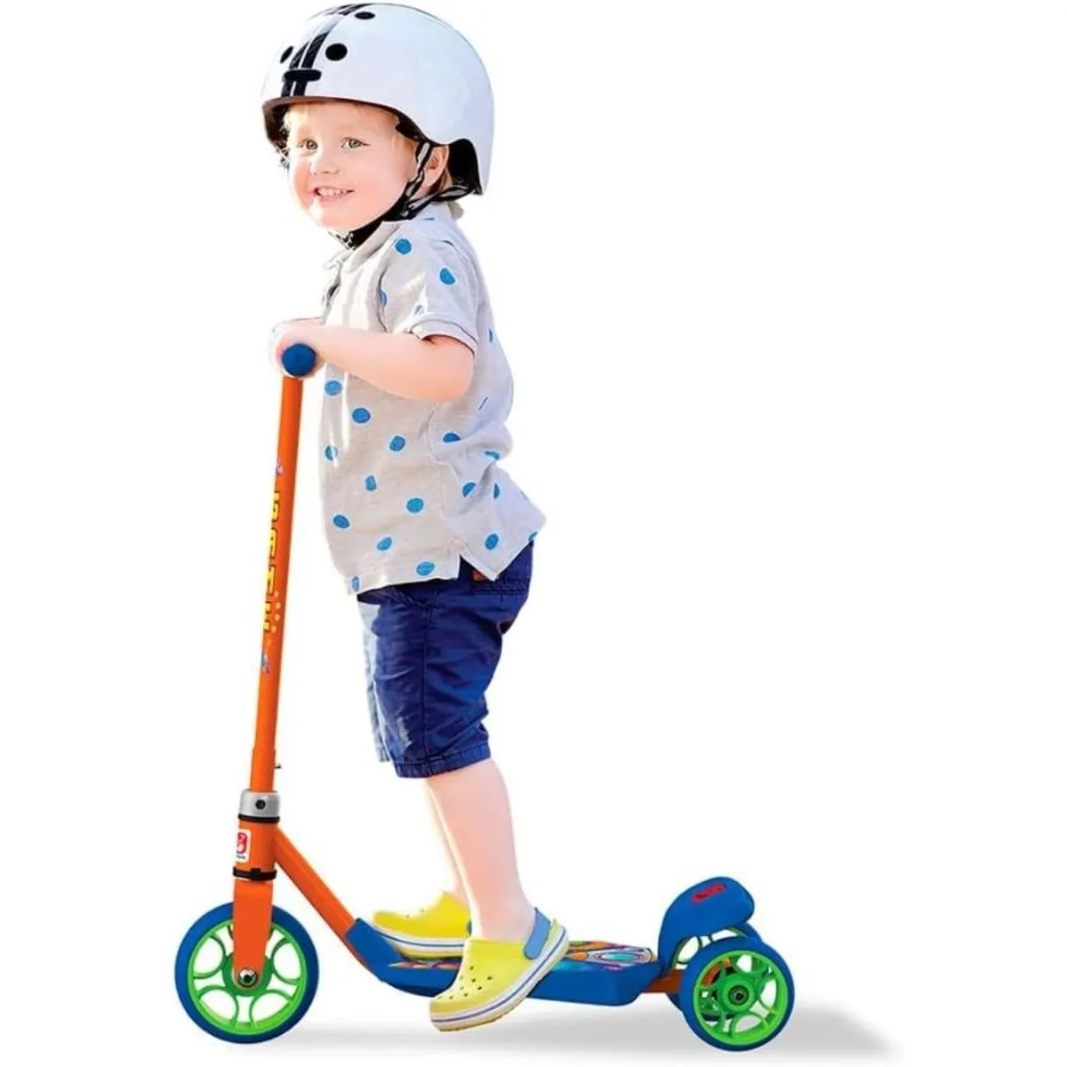 Patinete Infantil Power Game Azul com Freio e 3 Rodas Bandeirante