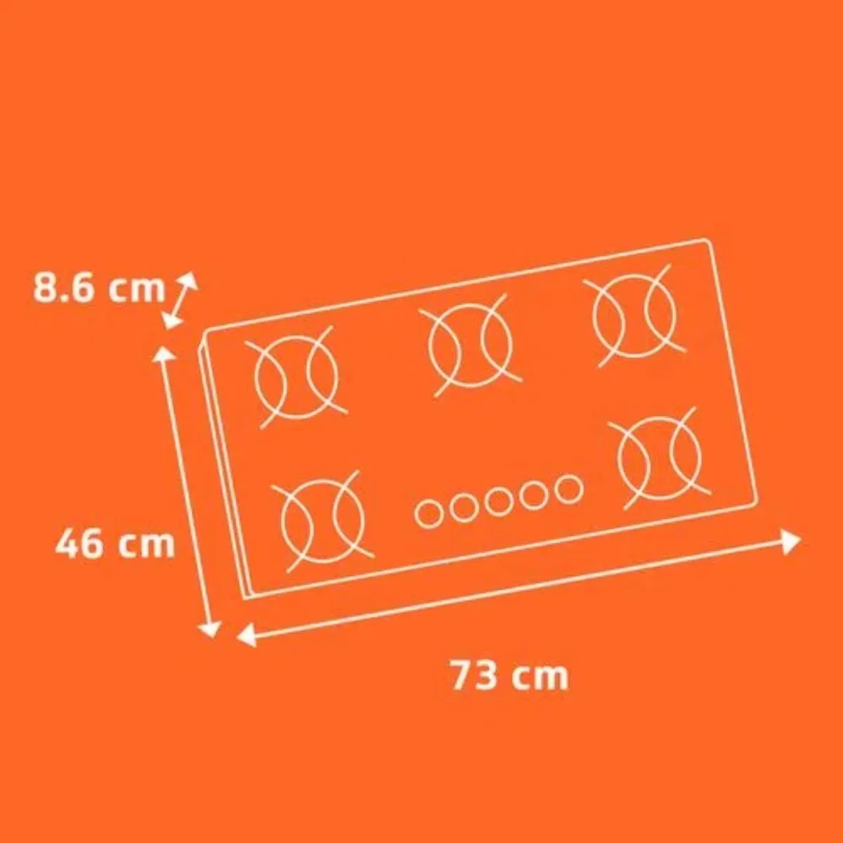 Cooktop 5 Bocas Brastemp com Acendimento Automático Bivolt BDD75AE