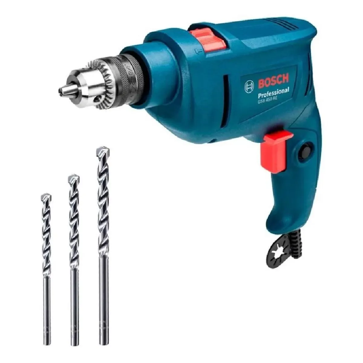 Furadeira de Impacto Bosch GSB 450 RE 450w 220V com 3 Brocas