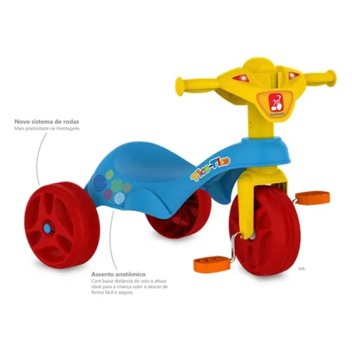 Triciclo Infantil Tico-Tico Club Azul Bandeirante