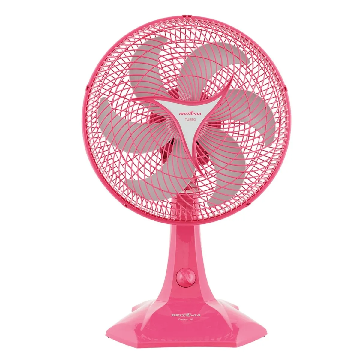 Ventilador de Mesa Protect Six 30CM Britânia Rosa 3 velocidades 6 pás 55W 220v