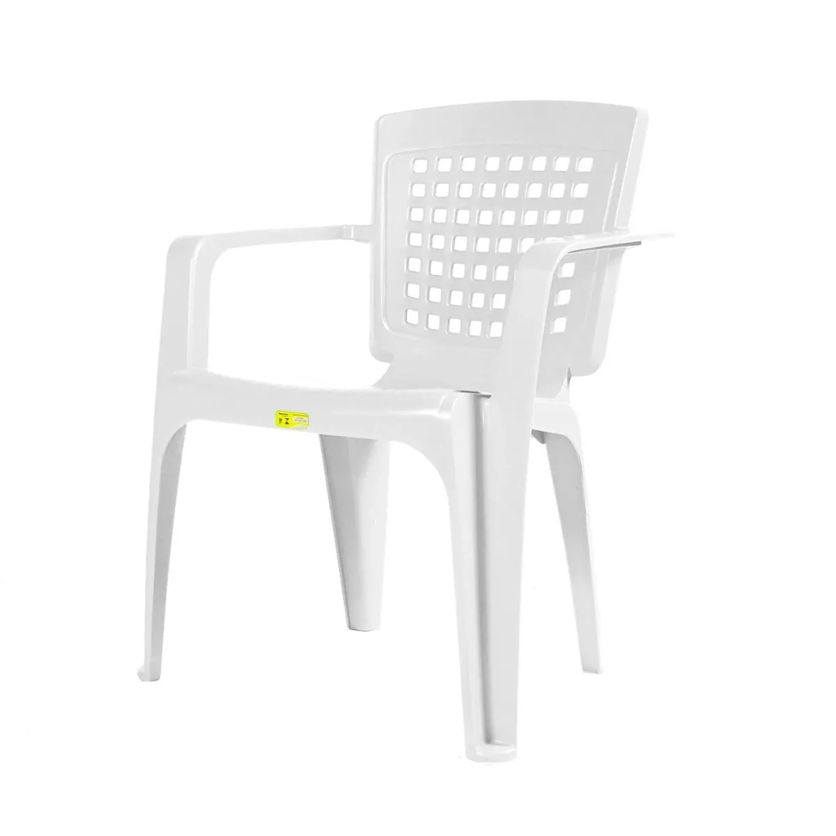 Cadeira Plástica Anis Bromélia Branca com Braço