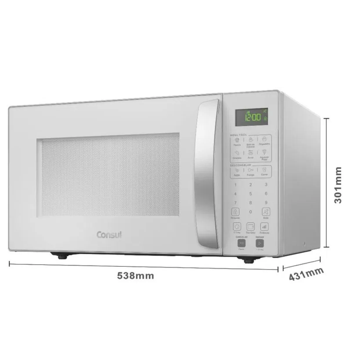 Micro-ondas Consul 32L Branco CMS46AB 220V com Menu Fácil