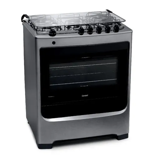 Fogão 5 Bocas Consul Cor Inox Bivolt CFS5NAR
