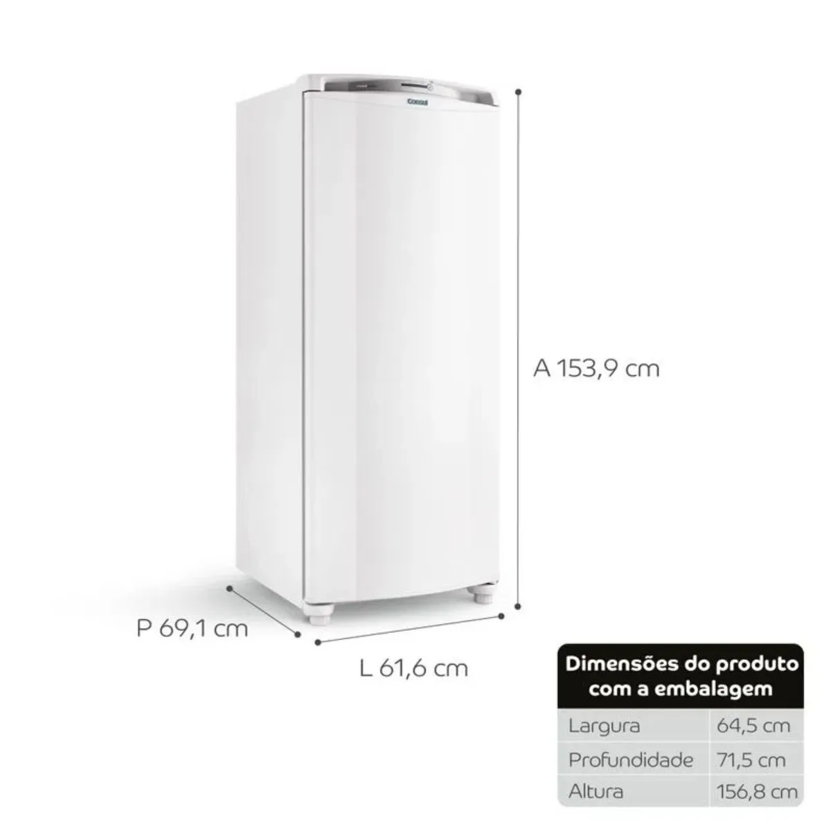Geladeira 1 Porta 300L Consul Frost Free CRB36AB 220V Branca