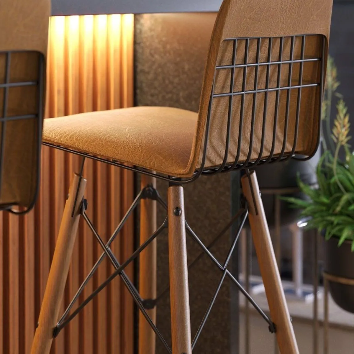 Banqueta Gourmet Imcal Marrom