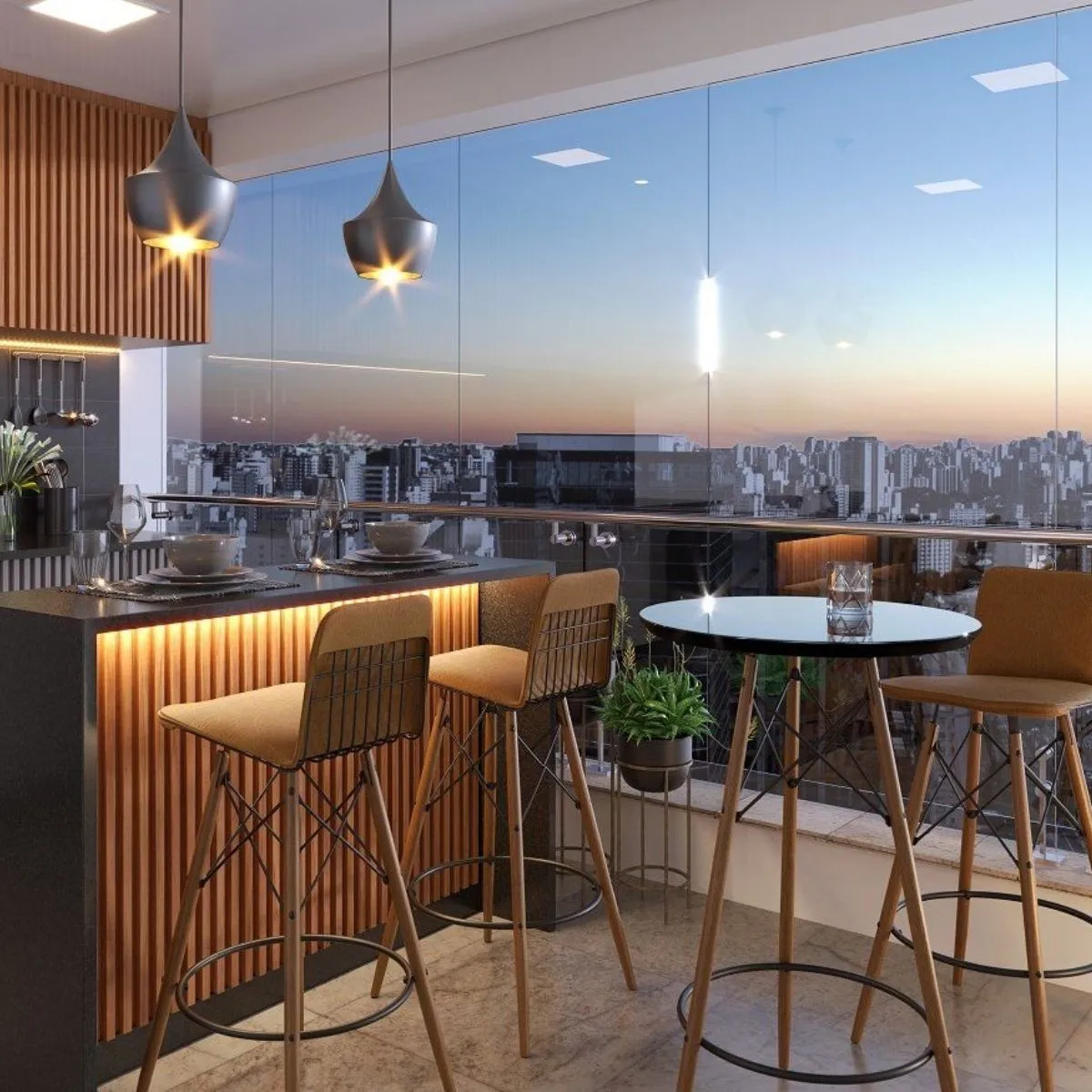 Banqueta Gourmet Imcal Marrom