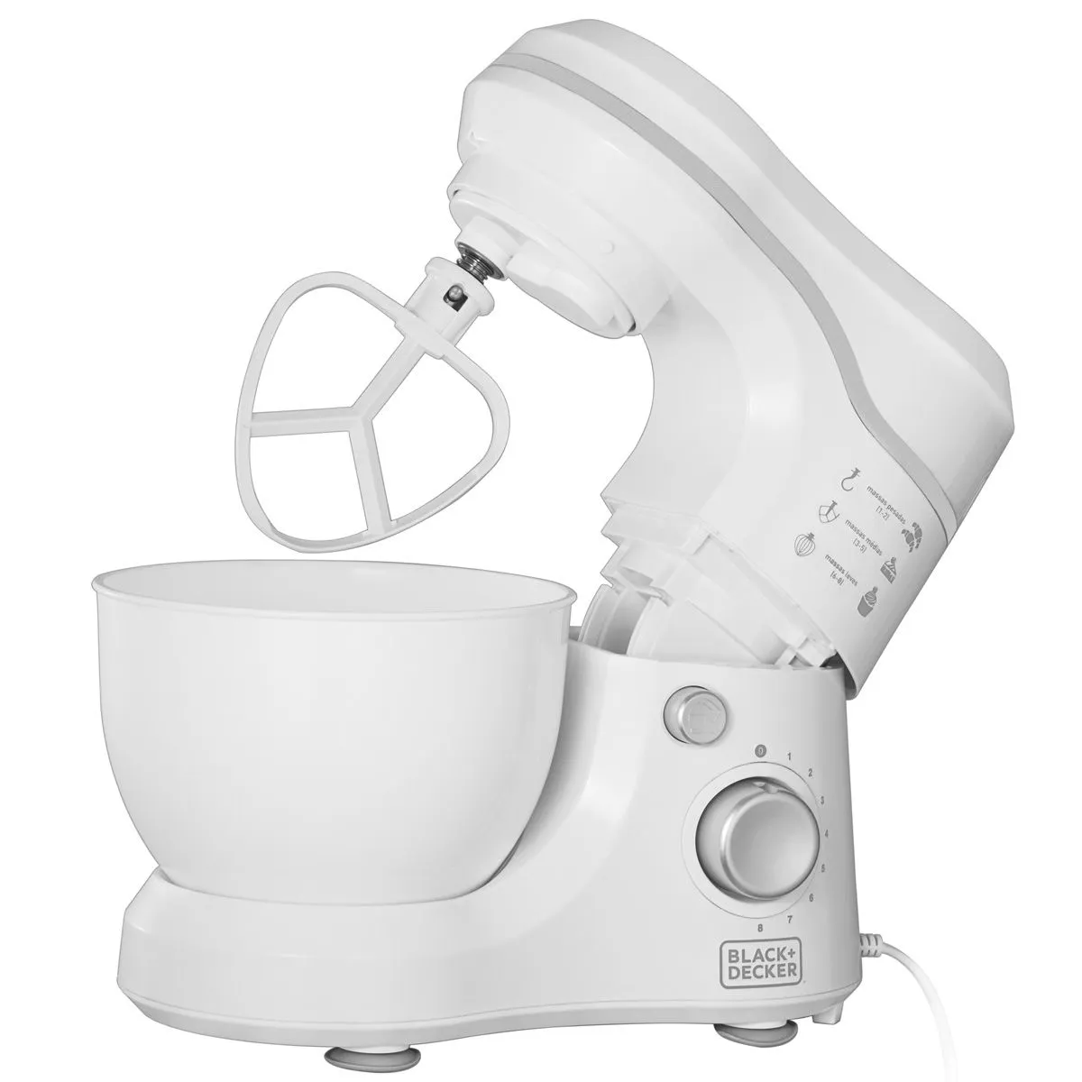 Batedeira Planetária com pedestal Black & Decker 400w Branca 220v