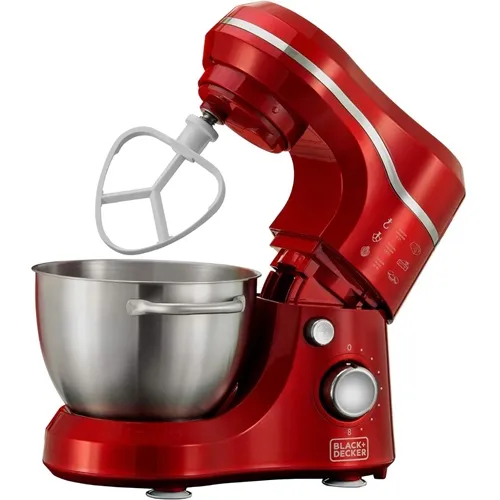 Batedeira Planetária com pedestal Black & Decker 400w Vermelha 220v