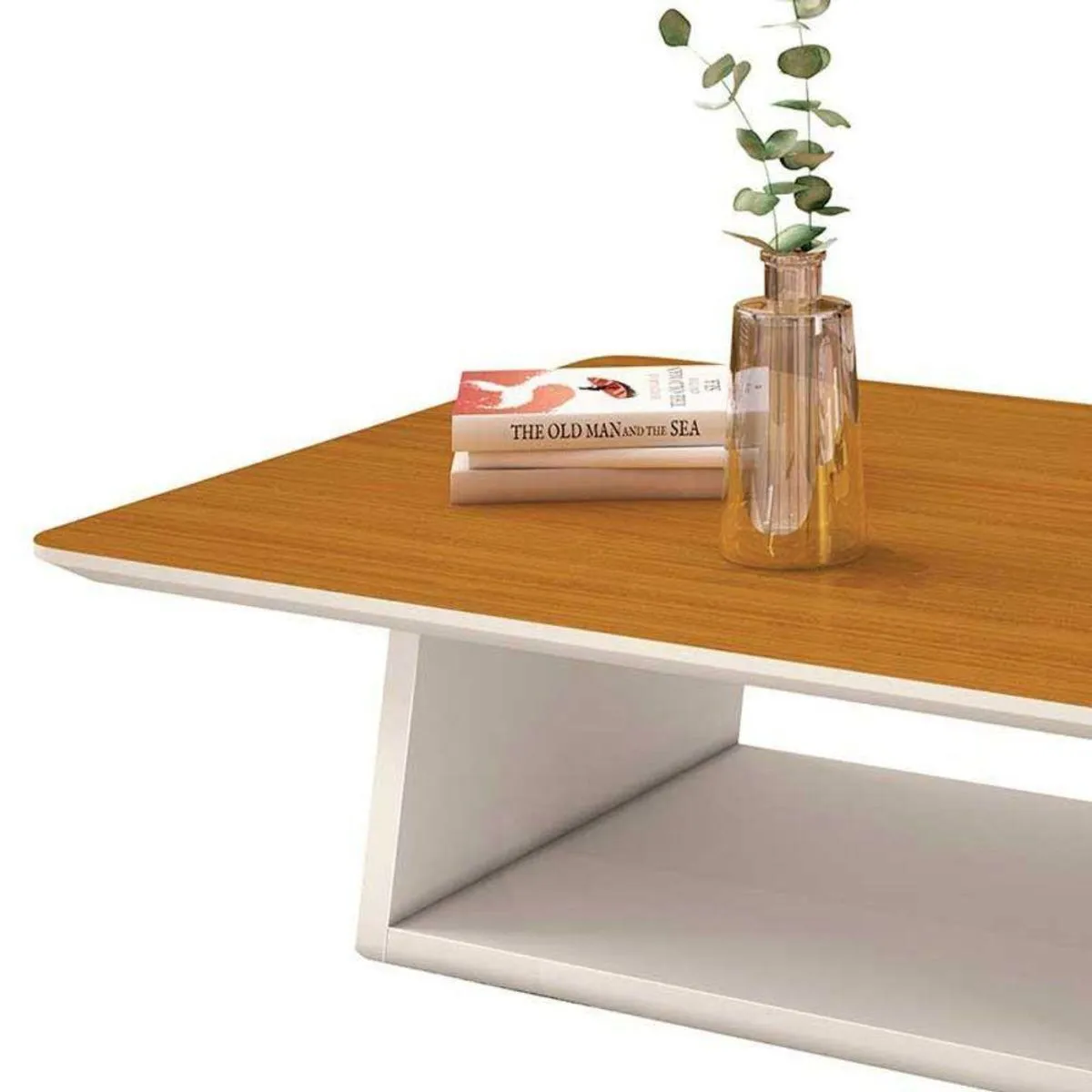 Mesa de Centro Holambra Off White/Cedro 17658