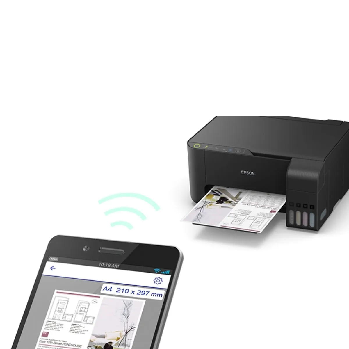 Impressora Multifuncional EcoTank Epson L3150 Colorida Wi-Fi Bivolt