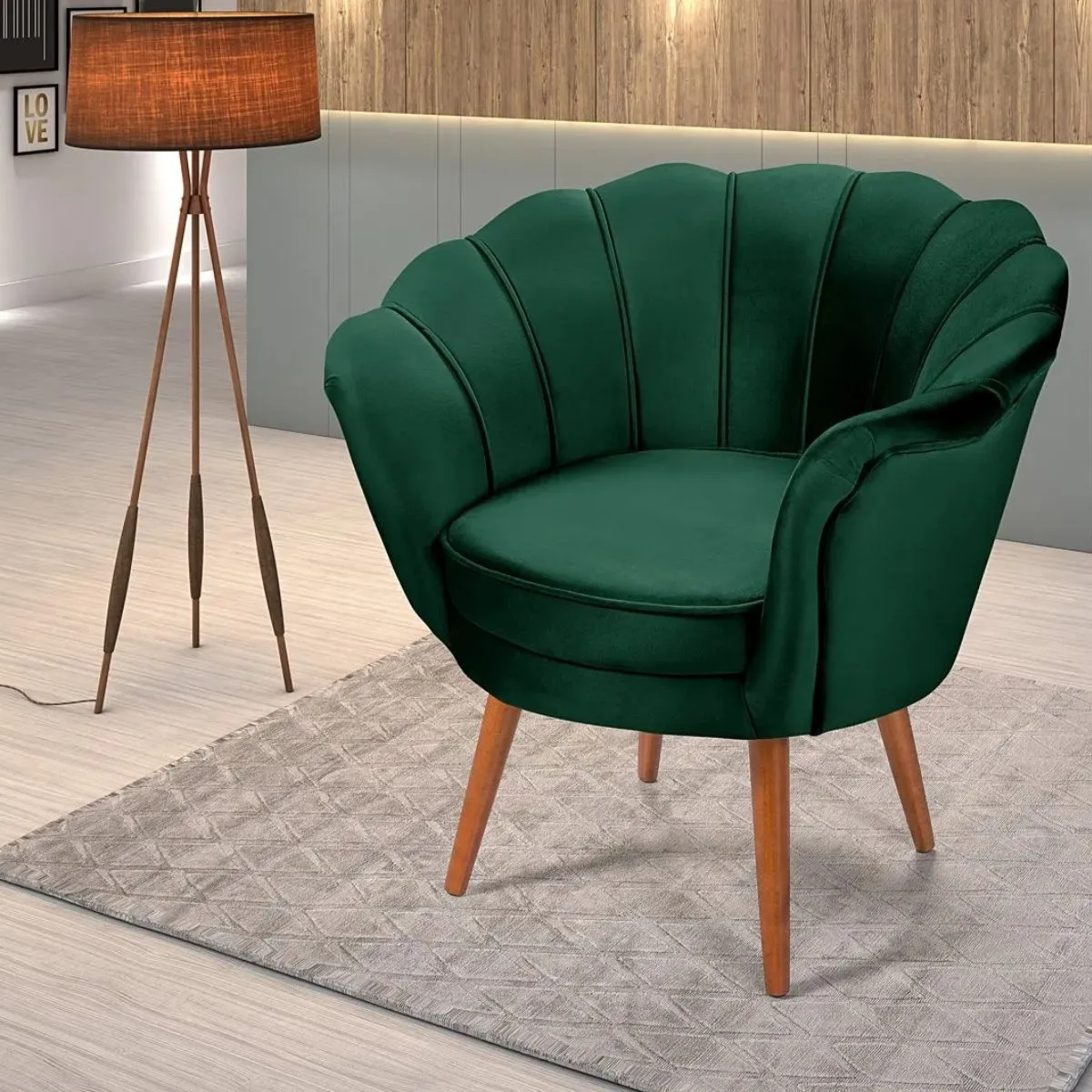 Poltrona Pétala Decorativa Fixa Melissa Plus Tecido A181