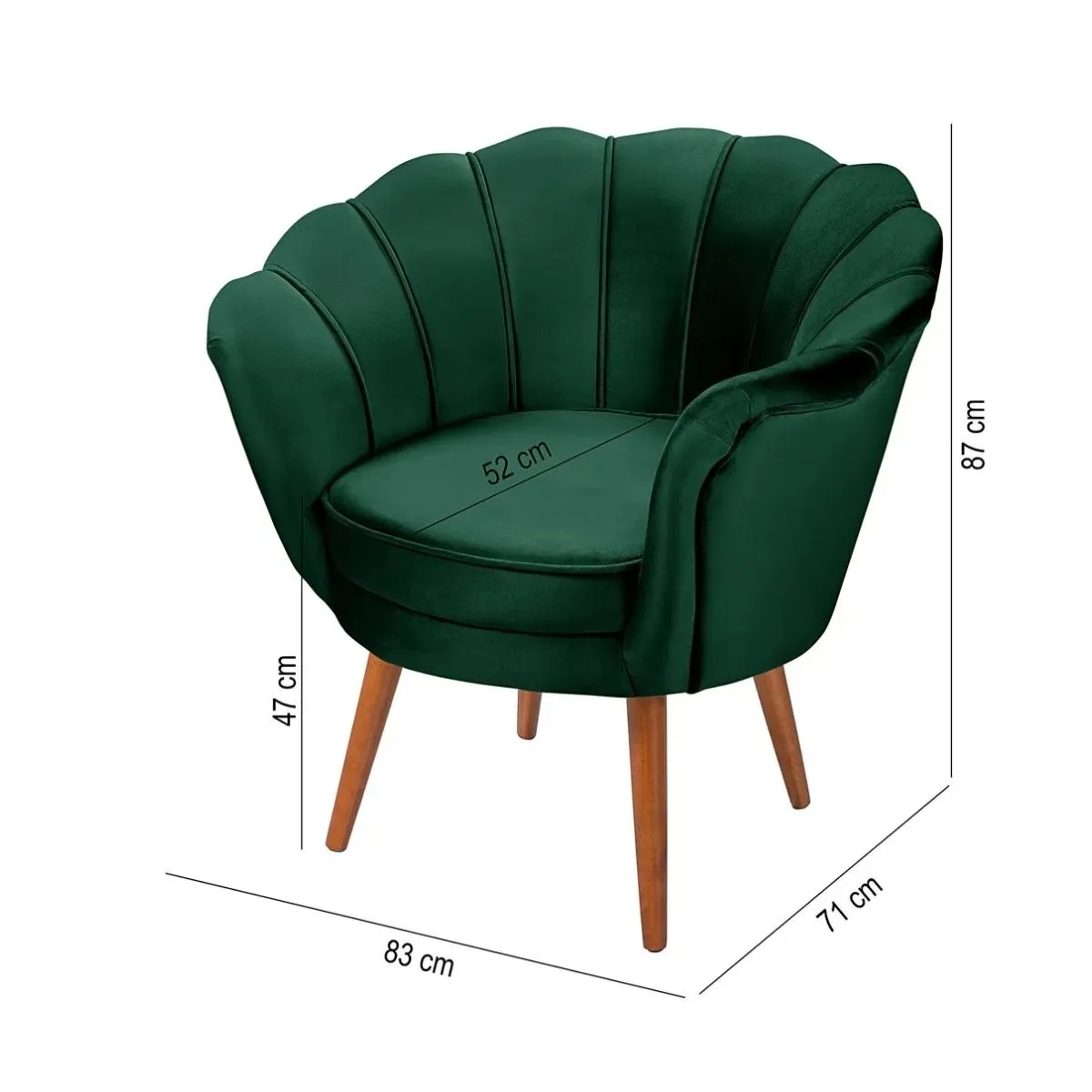 Poltrona Pétala Decorativa Fixa Melissa Plus Tecido A181