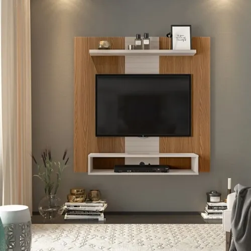 Painel Suspenso Smart Para TV 47 Polegadas Carvalho Nobre/Griz