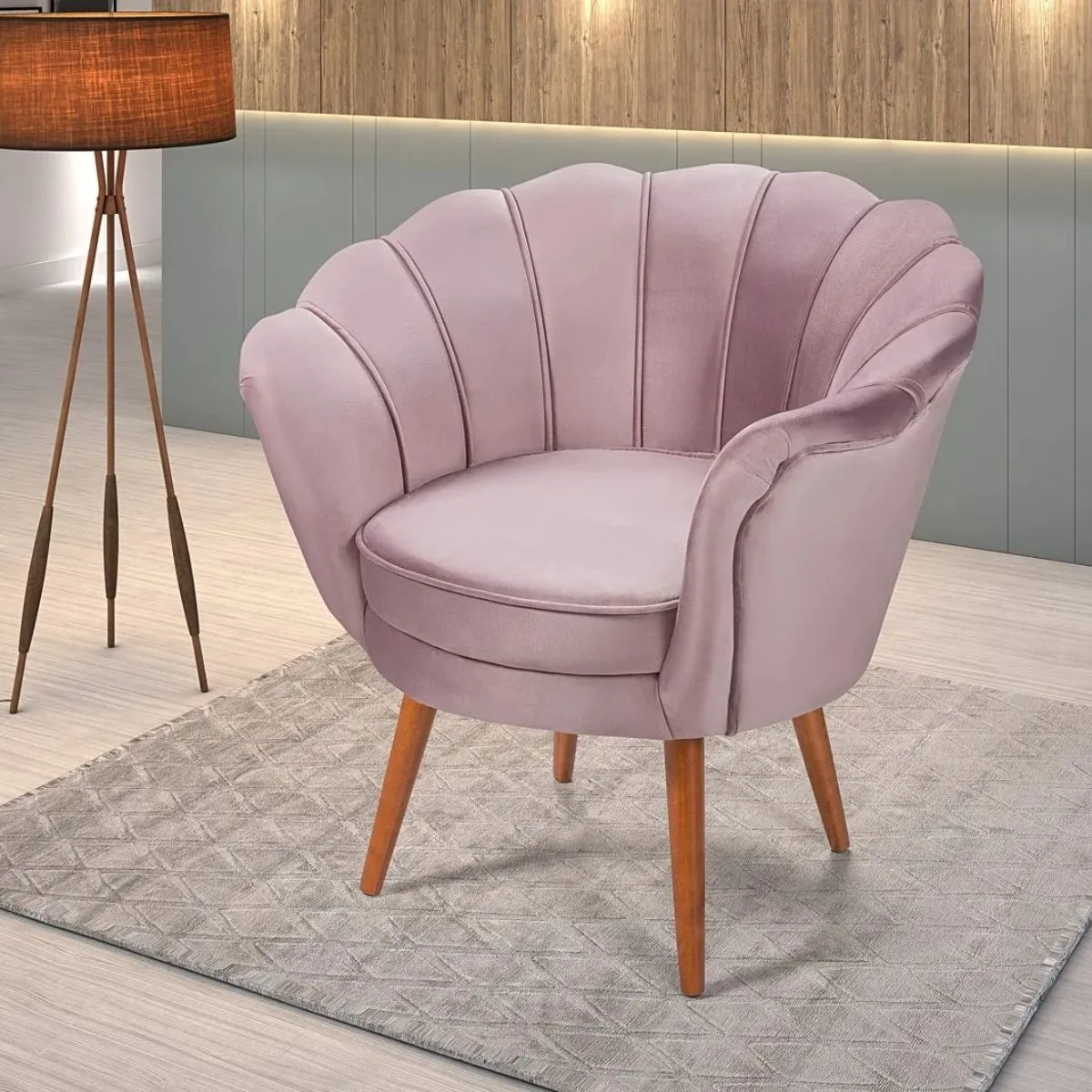 Poltrona Pétala Decorativa Fixa Melissa Plus Tecido A161