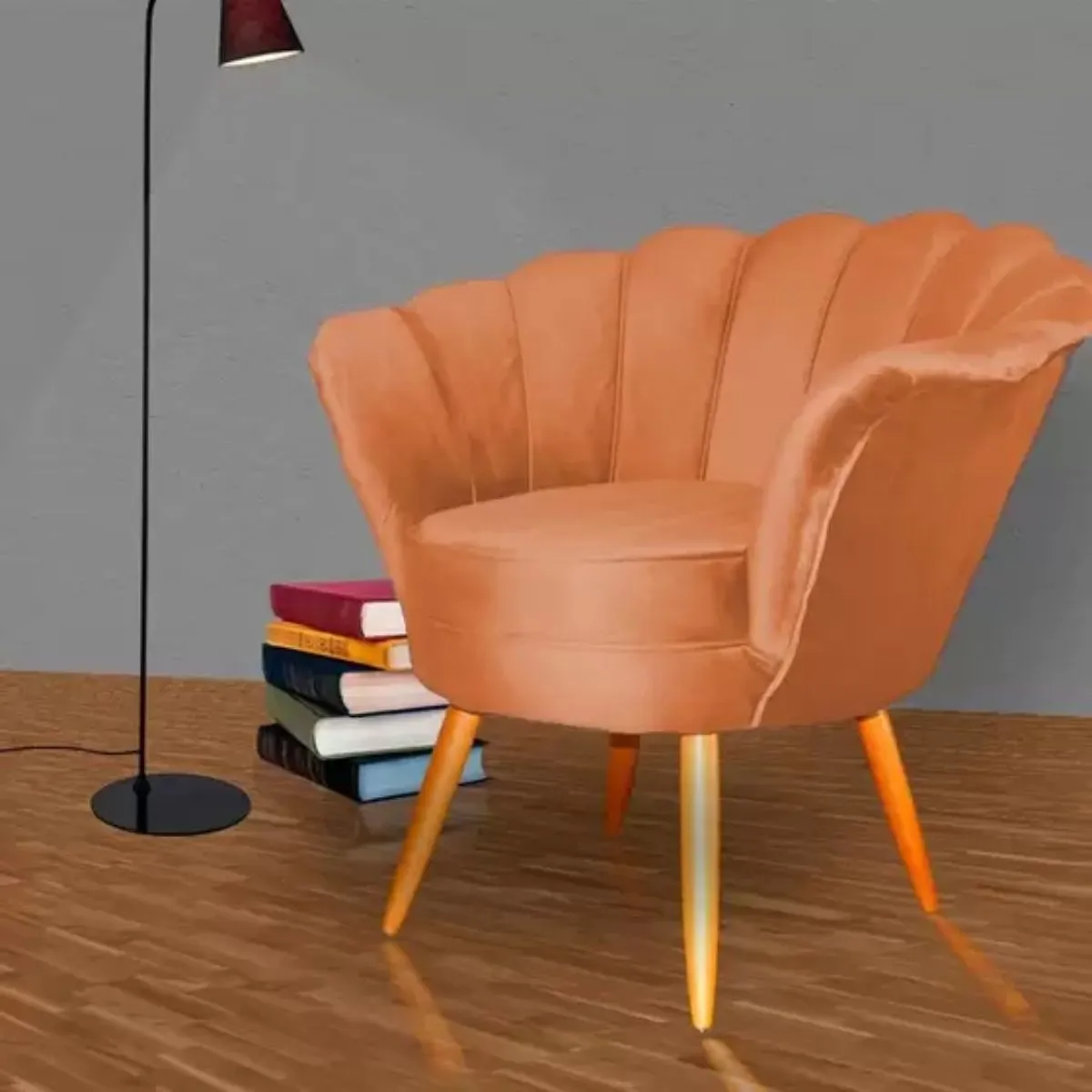 Poltrona Pétala Decorativa Fixa Melissa Plus Tecido A174