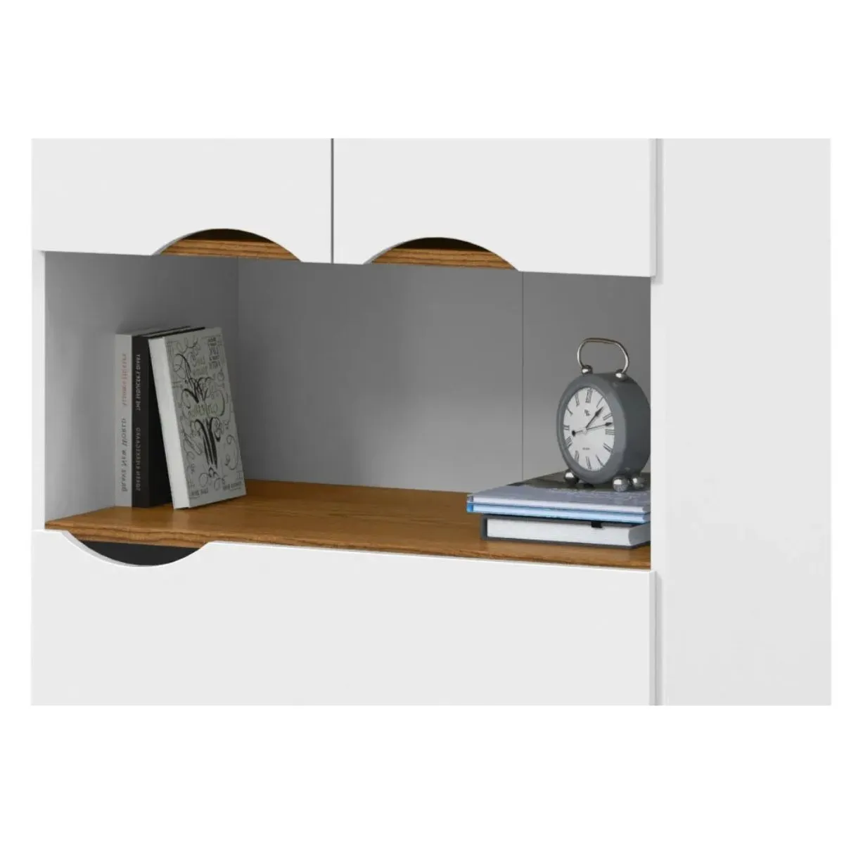 Armário Multiuso Prism Branco Acetinado/Cumaru Patrimar