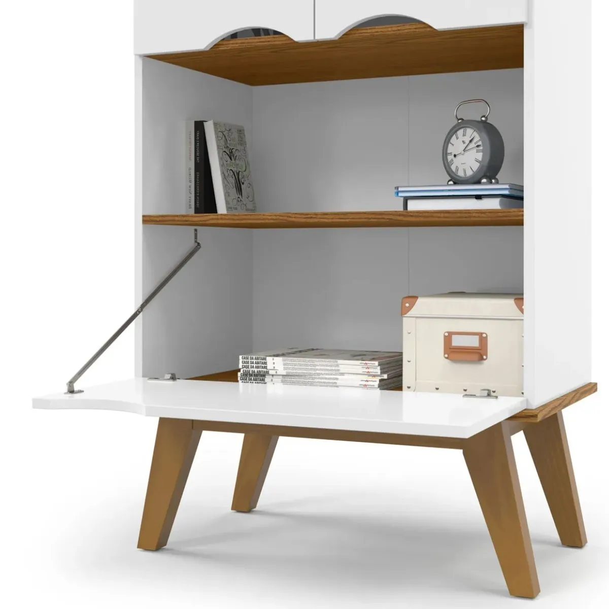 Armário Multiuso Prism Branco Acetinado/Cumaru Patrimar