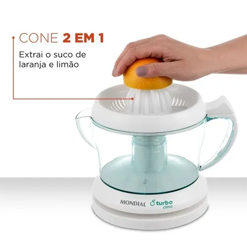 Espremedor de Frutas Mondial Turbo Citrus E-01 Branco 220V