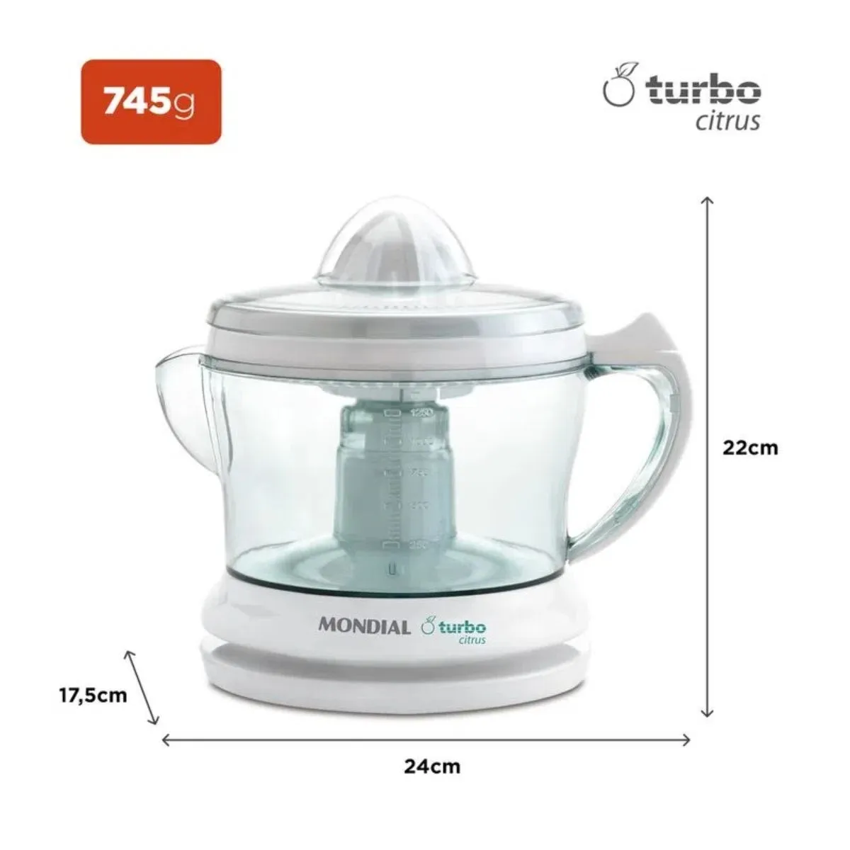 Espremedor de Frutas Mondial Turbo Citrus E-01 Branco 220V