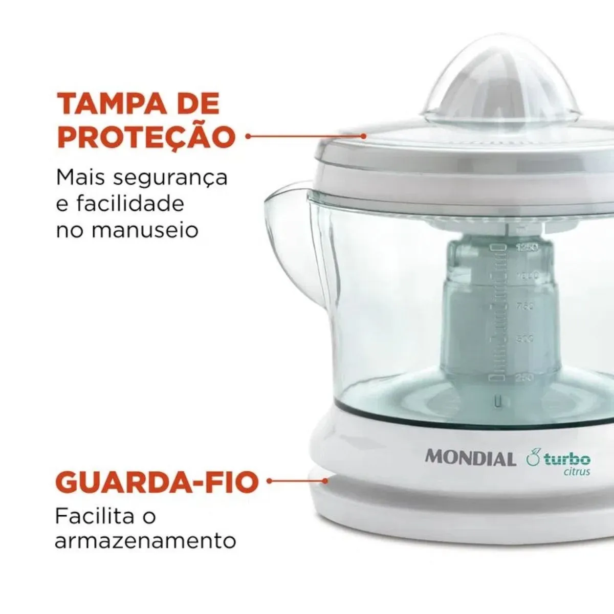 Espremedor de Frutas Mondial Turbo Citrus E-01 Branco 220V