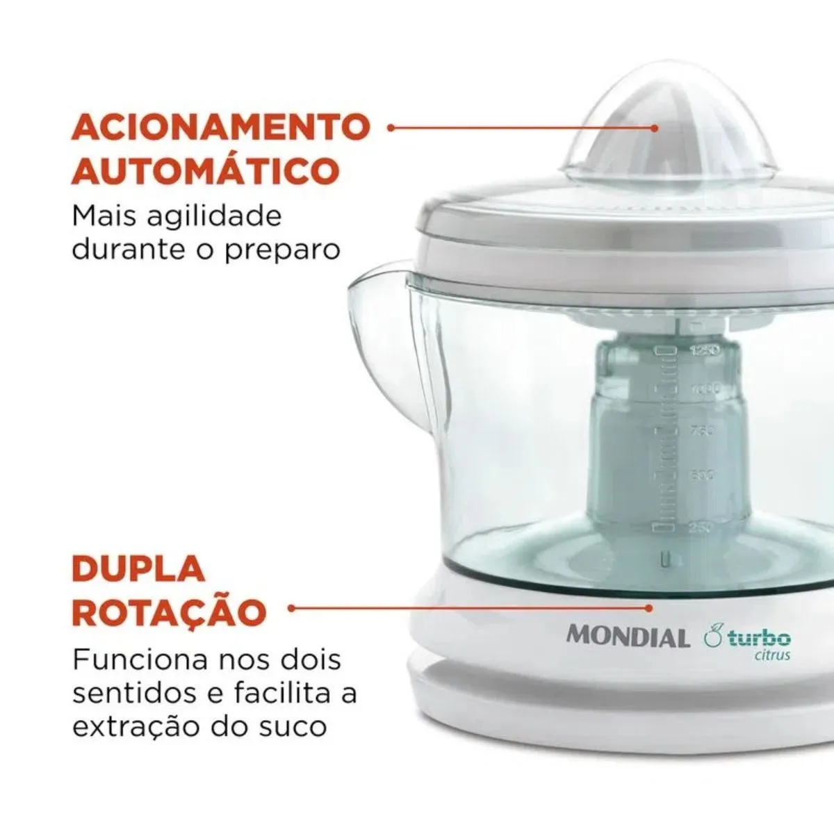 Espremedor de Frutas Mondial Turbo Citrus E-01 Branco 220V