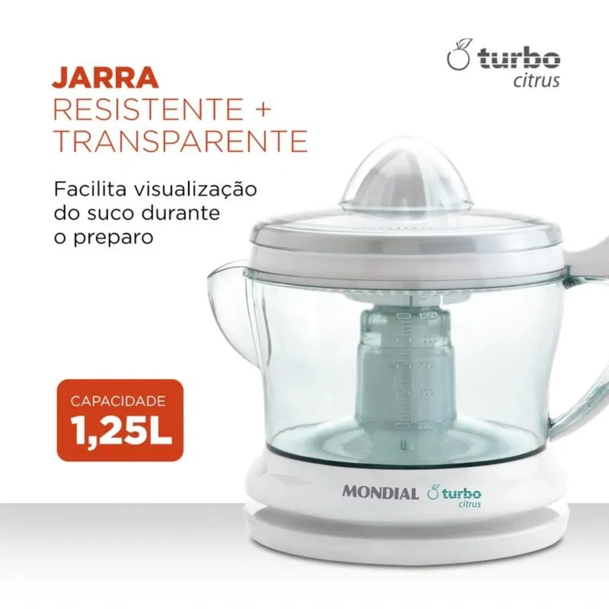 Espremedor de Frutas Mondial Turbo Citrus E-01 Branco 220V