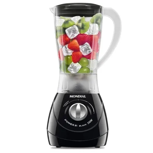Liquidificador Mondial Power Black 1,5L 2 Velocidades 550W L-29 Preto 220V
