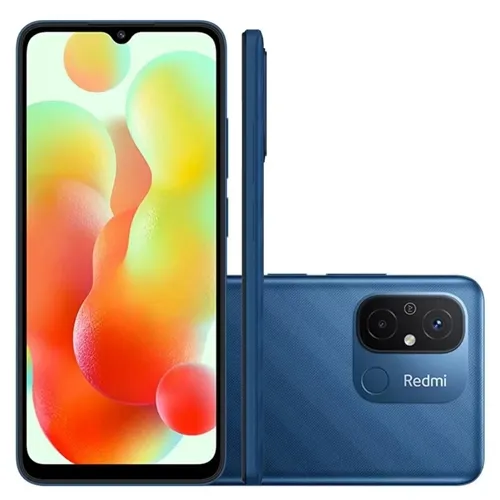 Smartphone Xiaomi Redmi 12C Azul 128GB 4GB Octa-Core Câmera Dupla Traseira de 50mp+2mp e Selfie 5mp