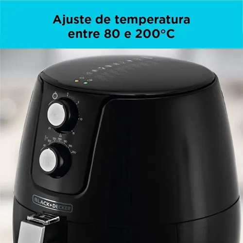 Fritadeira Elétrica Air Fryer Black & Decker AFM5 5L Preta 1400W 220V