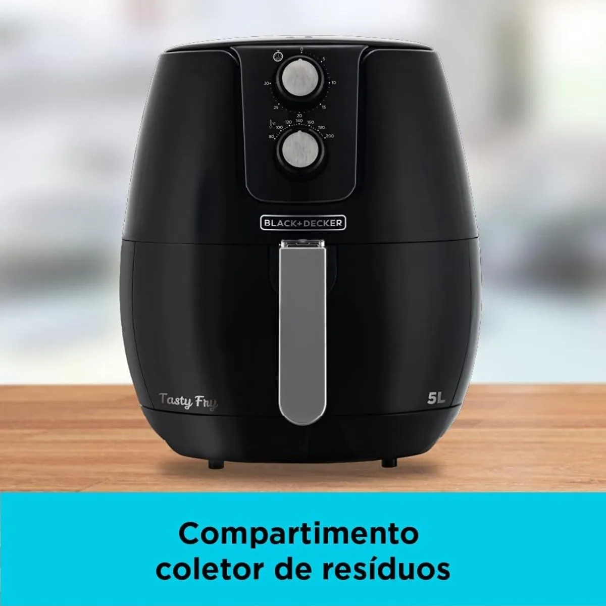 Fritadeira Elétrica Air Fryer Black & Decker AFM5 5L Preta 1400W 220V