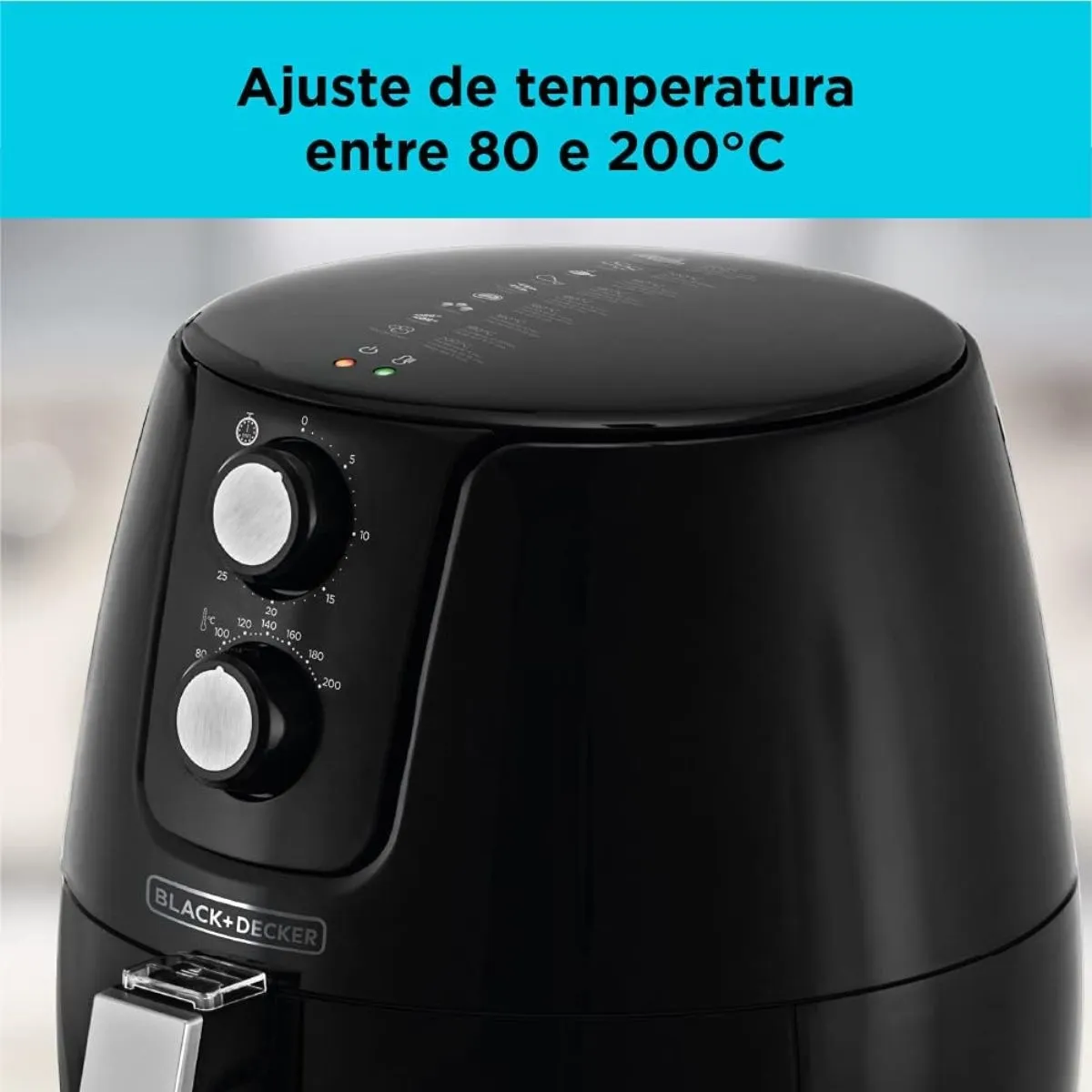 Fritadeira Elétrica Air Fryer Black & Decker AFM5 5L Preta 1400W 220V