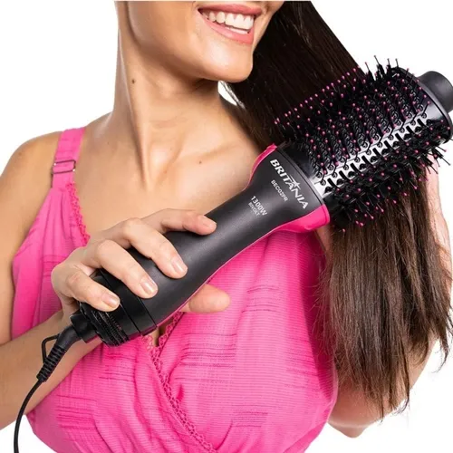 Escova Secadora Britânia BEC02PR Preto/Rosa 1300W Bivolt