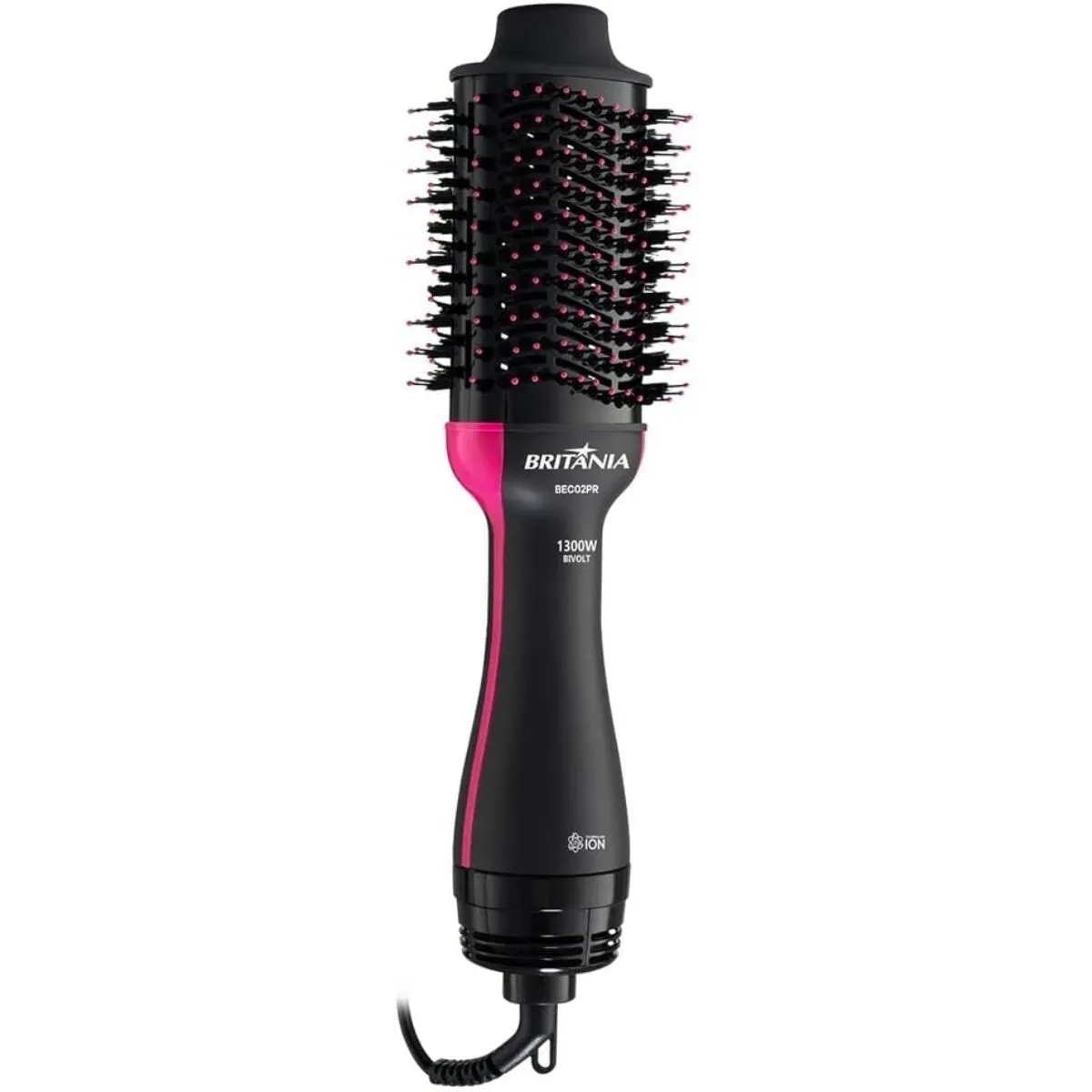Escova Secadora Britânia BEC02PR Preto/Rosa 1300W Bivolt