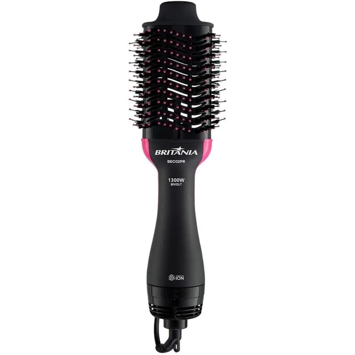 Escova Secadora Britânia BEC02PR Preto/Rosa 1300W Bivolt