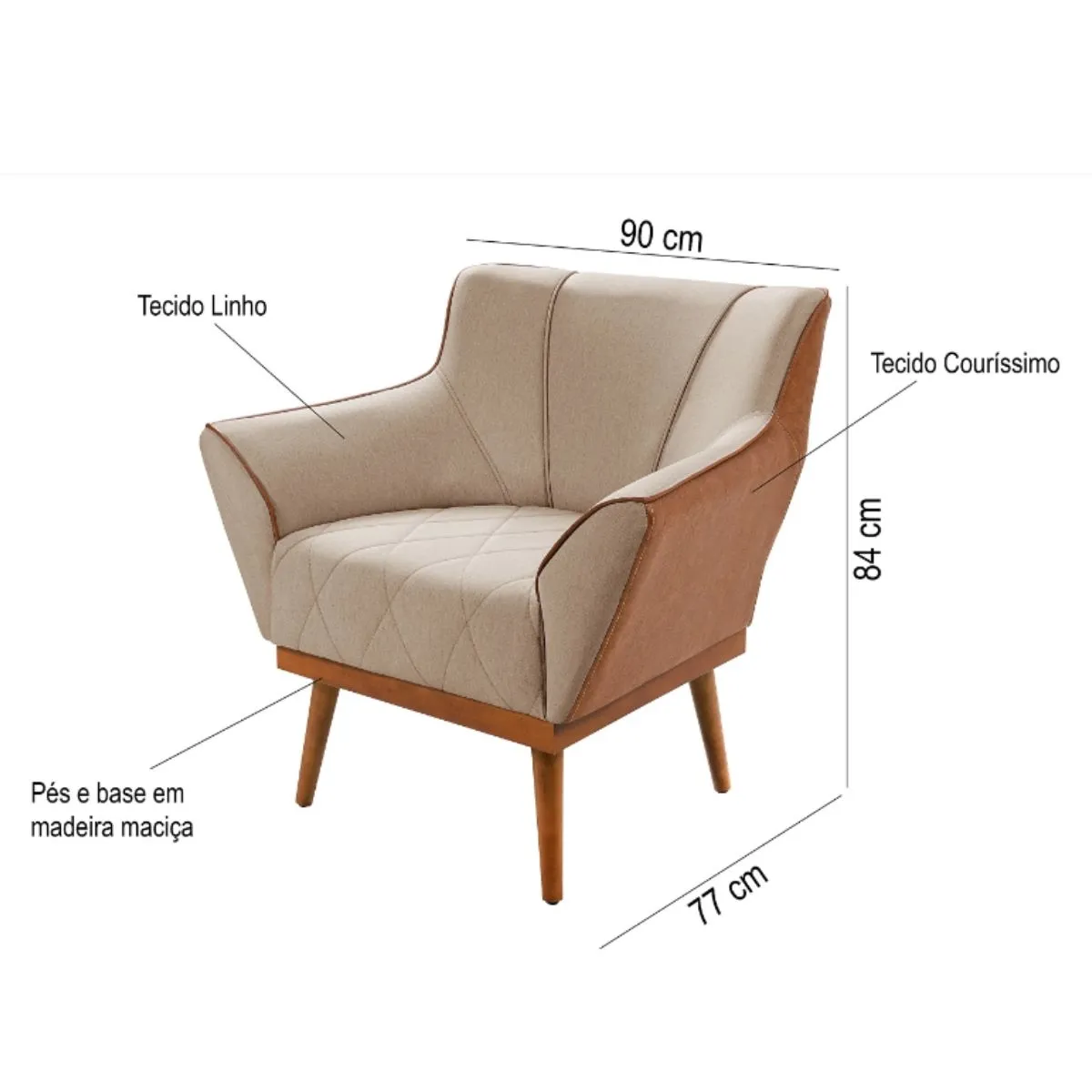 Poltrona Decorativa Yasmin Plus A 201/856