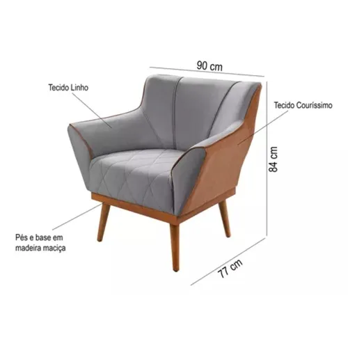 Poltrona Decorativa Yasmin Plus A 185/856