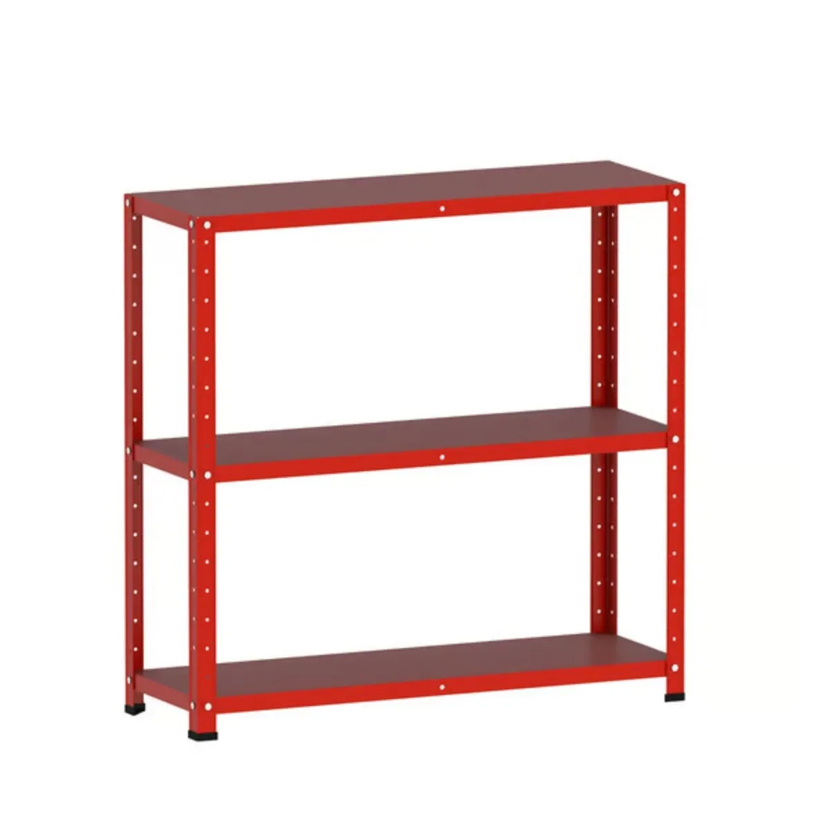 Estante De Aço Pandin Multiuso Com 3 Prateleiras 900x92x300mm EDP03 Vermelho
