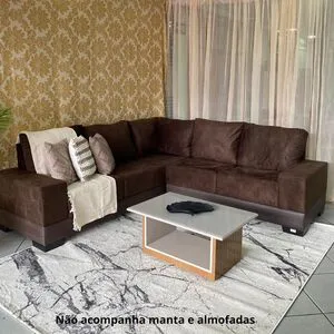 Sofá de Canto 5 Lugares Patrícia Chocolate Cor A 151/310