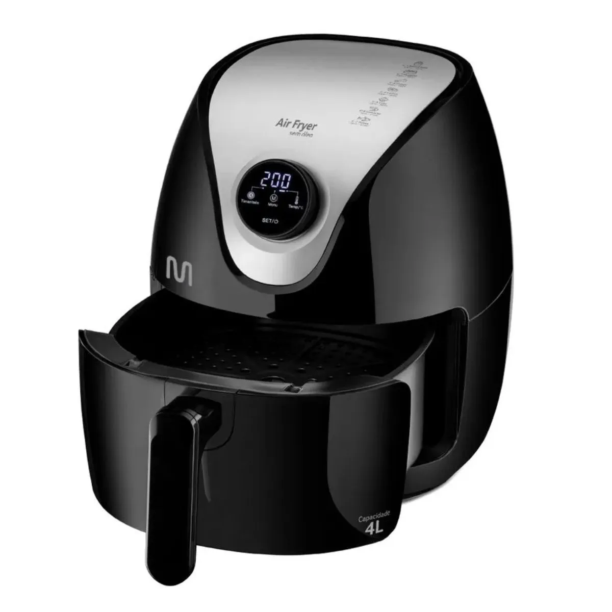 Fritadeira Elétrica Air Fryer Multi 4L 1500W Digital 220V Com Seletor Giratório - CE169
