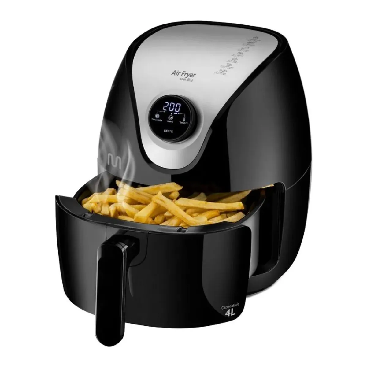 Fritadeira Elétrica Air Fryer Multi 4L 1500W Digital 220V Com Seletor Giratório - CE169