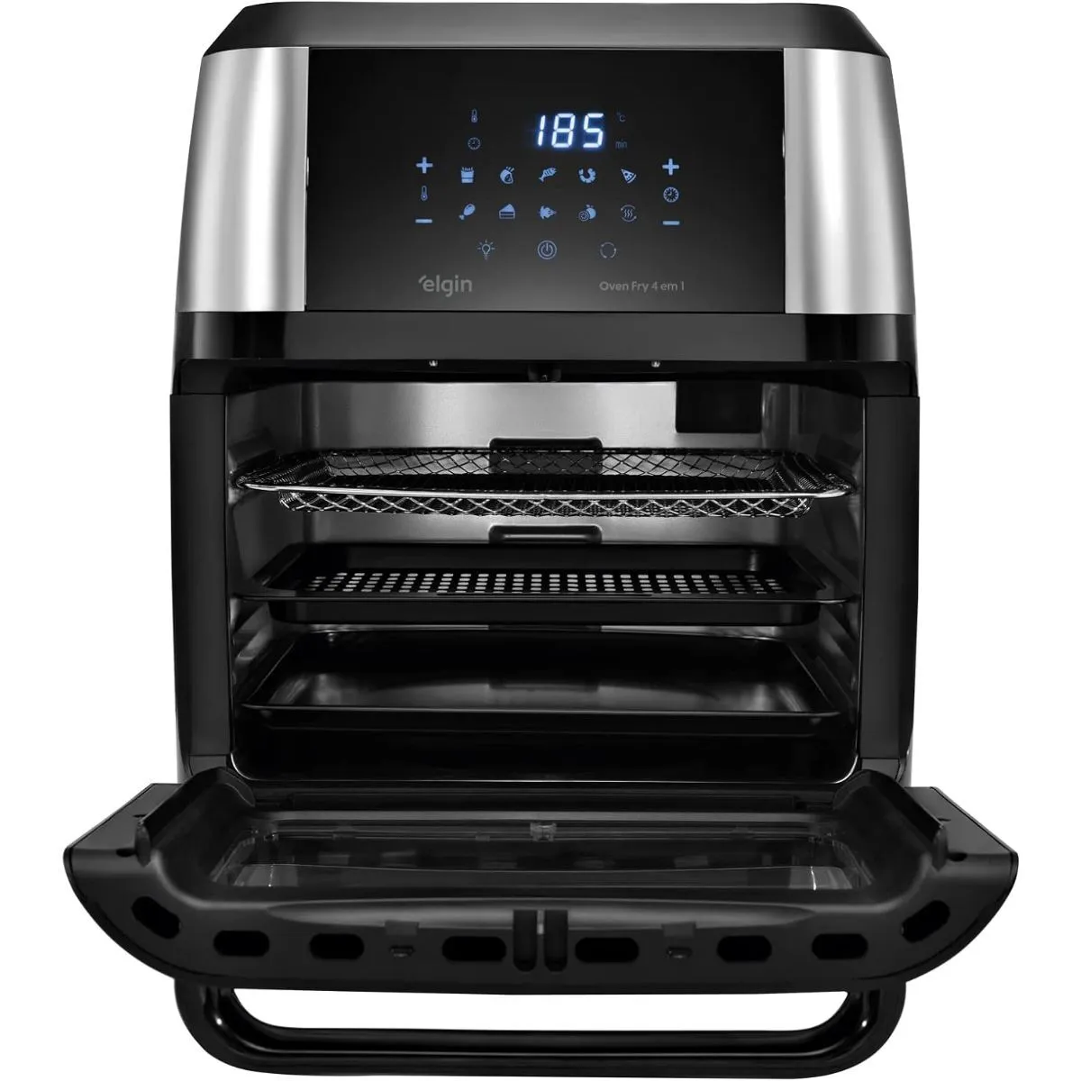 Fritadeira Forno Air fryer Oven Fry 4 em 1 Preto 12 Litros 220V Elgin