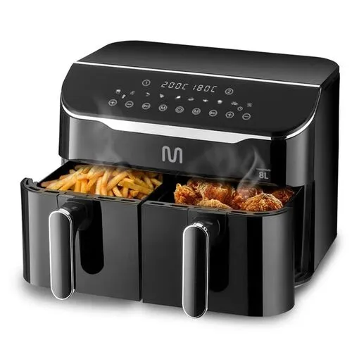 Fritadeira Elétrica Air Fryer Multi 8L 2500w 2 Gavetas Black 220v - GO220