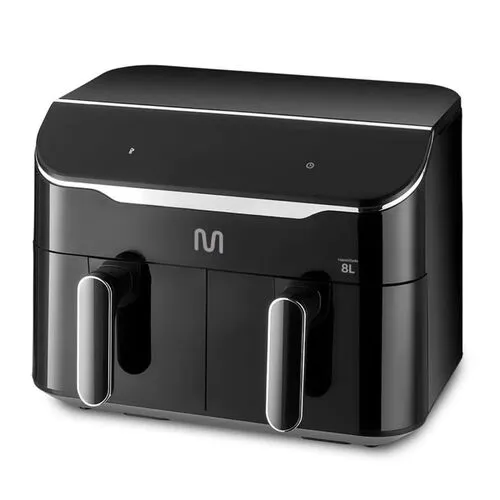 Fritadeira Elétrica Air Fryer Multi 8L 2500w 2 Gavetas Black 220v - GO220