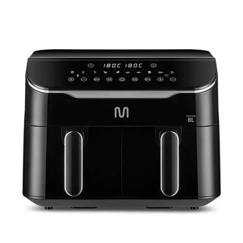 Fritadeira Elétrica Air Fryer Multi 8L 2500w 2 Gavetas Black 220v - GO220
