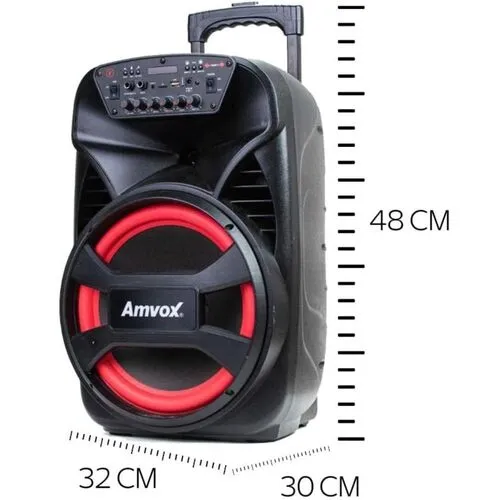 Caixa de Som Amplificada Amvox ACA-480 RMS 480W Viper II Double Coil