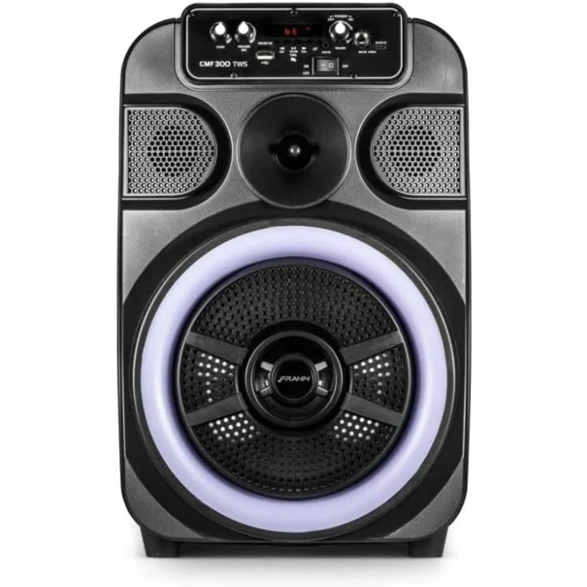 Caixa De Som Frahm Multiuso 360W Preto CMF360 Com Led e Bluetooth