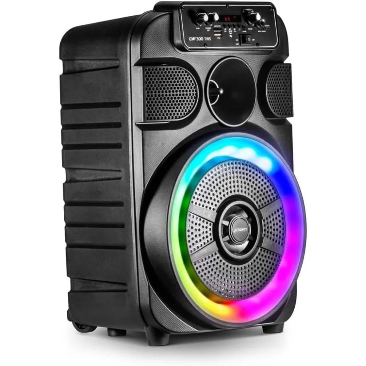 Caixa De Som Frahm Multiuso 360W Preto CMF360 Com Led e Bluetooth