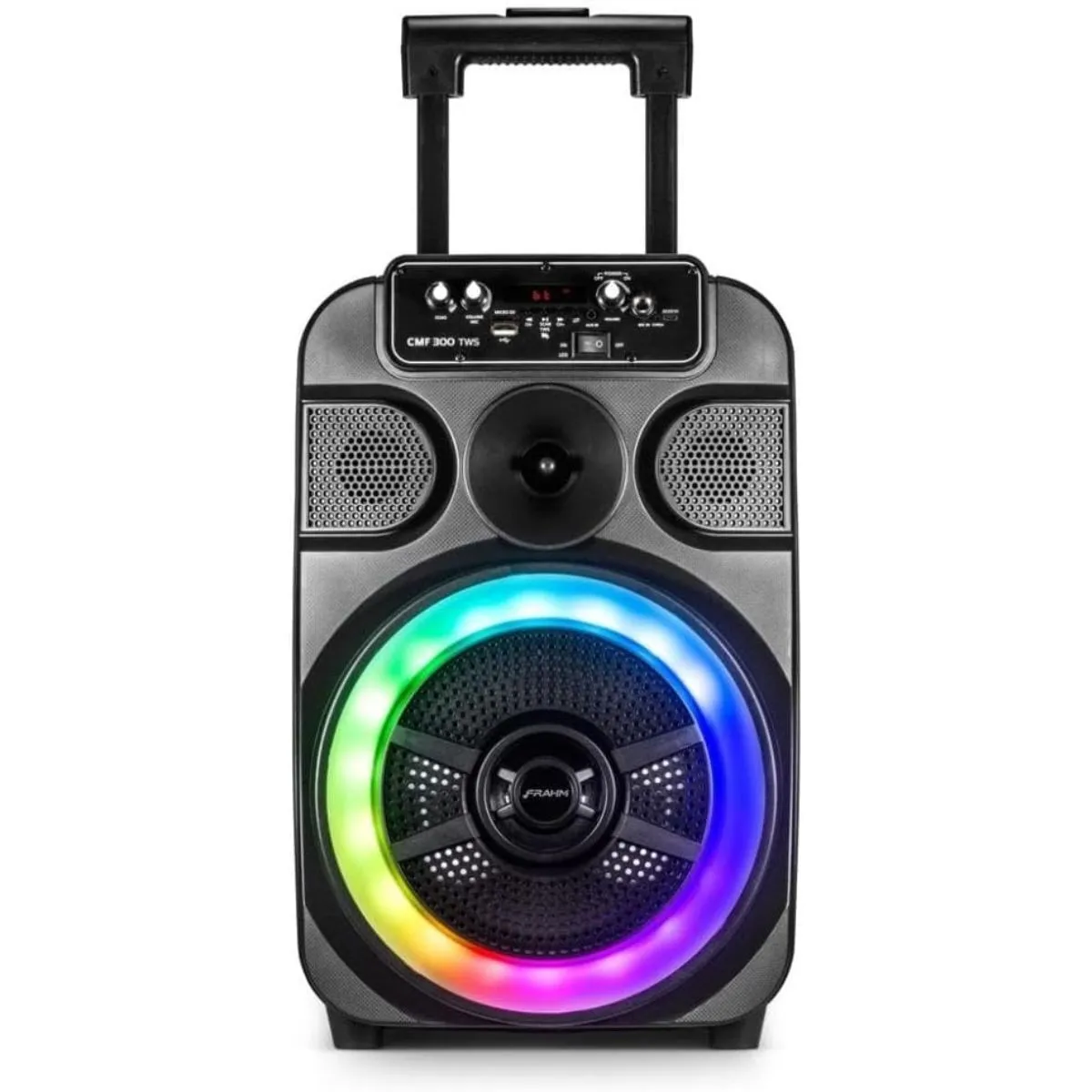 Caixa De Som Frahm Multiuso 360W Preto CMF360 Com Led e Bluetooth